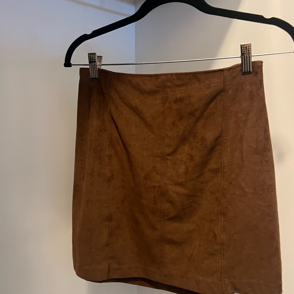 Abercrombie & Fitch Vegan Suede Mini Skirt